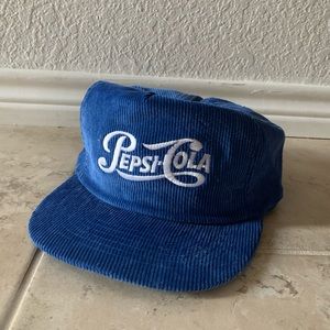 Blue corduroy Pepsi hat